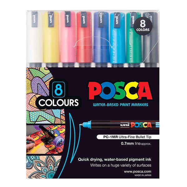 Posca Marker Extra Fine (PC-1MR) Set 8