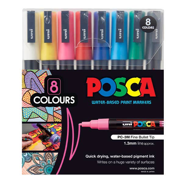 Posca Marker Fine (PC-3M) Set 8