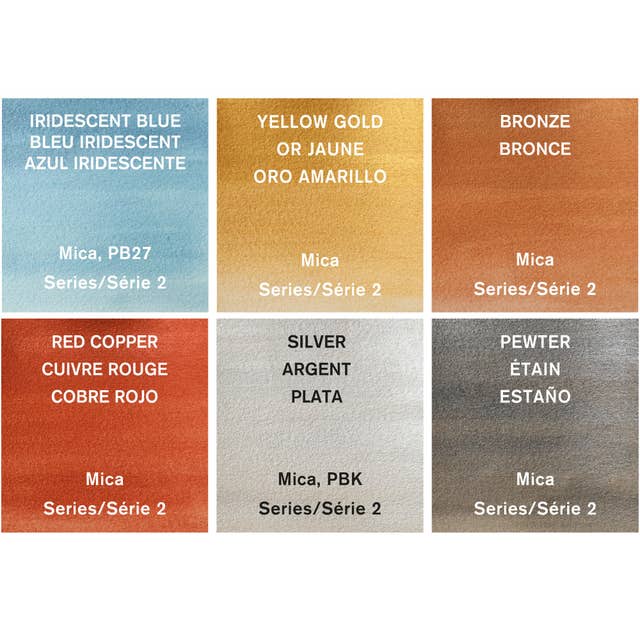 Winsor & Newton Cotman Metallic Watercolour Tube Set 6 - Image 3