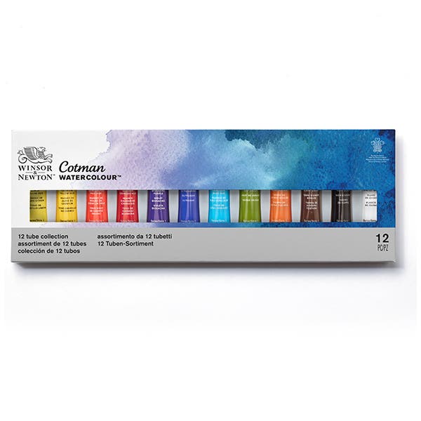 Winsor & Newton Cotman Watercolour 8ml Tube Set 12
