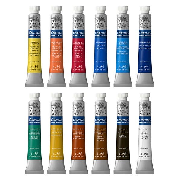 Winsor & Newton Cotman Watercolour 8ml Tube Set 12 - Image 3