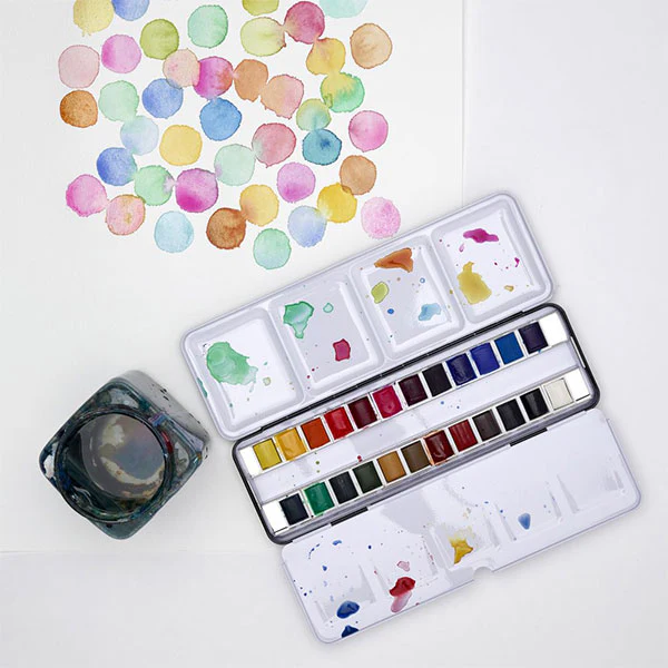 Winsor & Newton Cotman Watercolour Half Pan Complete Travel Tin 24 - Image 4