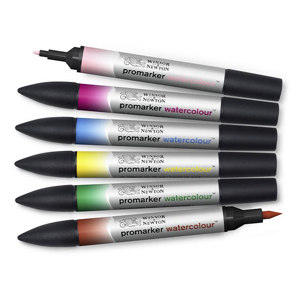 Winsor & Newton Promarker Watercolour Set 6 (Floral Tones) - Image 3